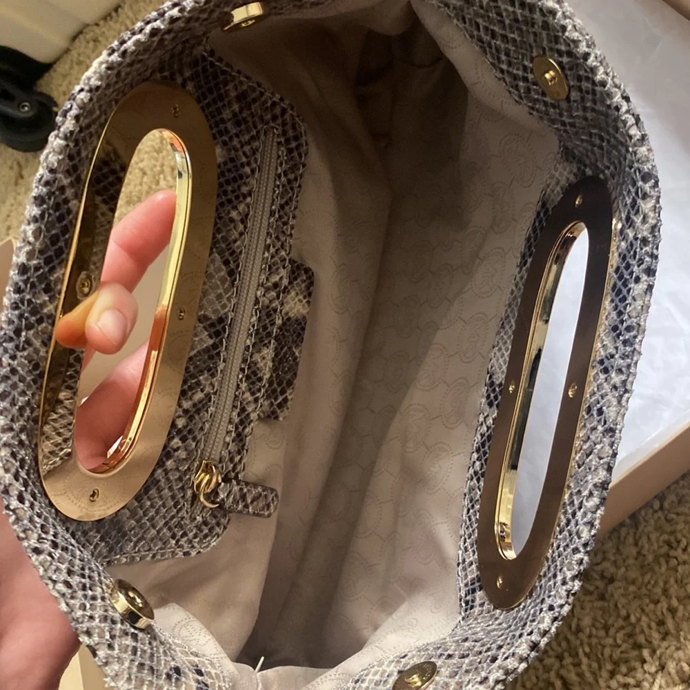 Michael Kors leather clutch snake skin (New) - Picture 4 of 7